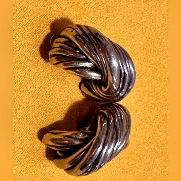 Vintage Sterling David Varsano Modernist Earrings - Picture 3 of 9